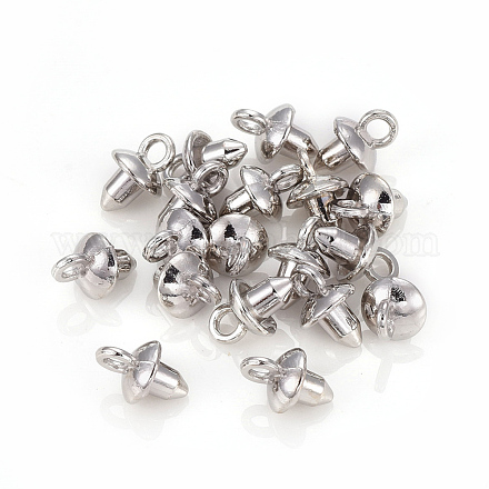 Pendenti a perno in metallo con coppette di perle e coppe in lega PALLOY-F223-02P-1