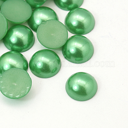 Half Round Domed Imitated Pearl Acrylic Cabochons OACR-H001-8I-1