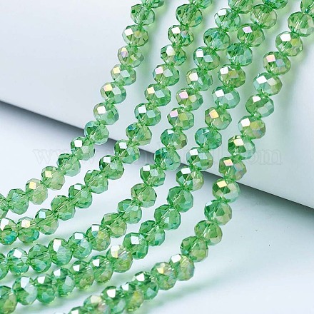 Chapelets de perles en verre électroplaqué EGLA-A034-T1mm-B11-1