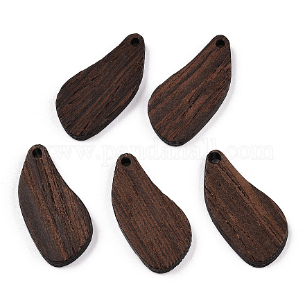 Colgantes de madera de wengué natural WOOD-T023-87-1