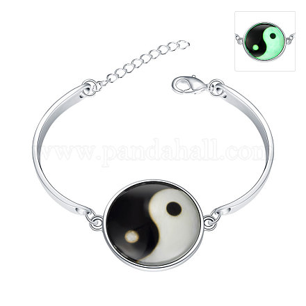 Feng Shui New Fashion Yin and Yang Luminous Bracelets BJEW-BB14703-1