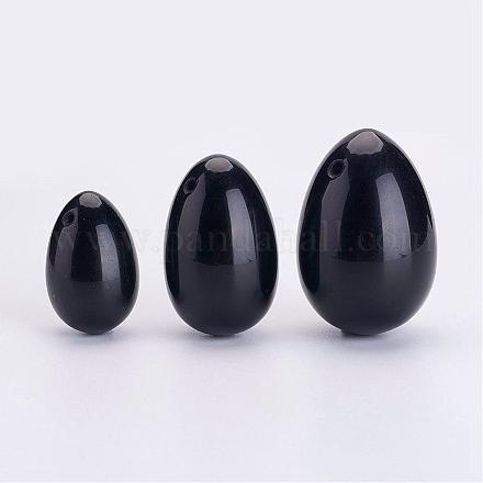 Natürlichen Obsidian Anhänger G-E379-01-1