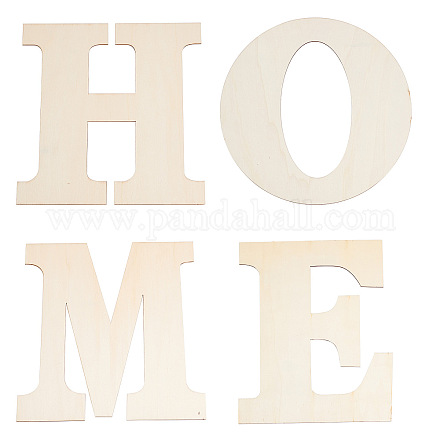 Wort nach Hause unvollendete Holzscheiben DIY-WH0163-91-1-1