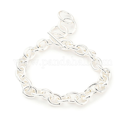 Ion Plating(IP) 304 Stainless Steel Cable Chain Bracelets BJEW-D030-16S-1