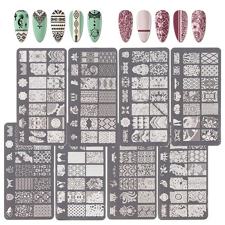 Lace Flower Stainless Steel Nail Art Stamping Plates MRMJ-R082-084-1