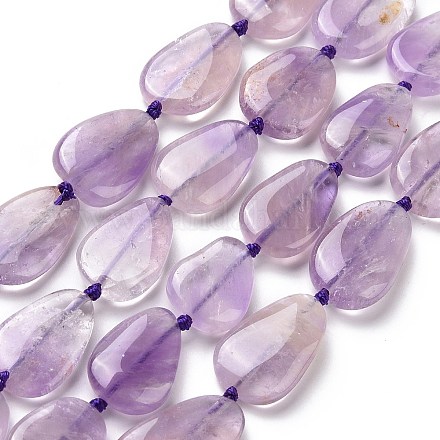 Fili di perle di ametista naturale G-P478-06-1