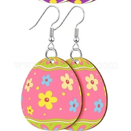 Bedruckte Osterohrringe aus Acryl&nbsp;FS-WG616F7-11-1