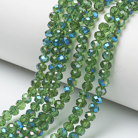 Electroplate Glass Beads Strands EGLA-A034-T4mm-I02-1