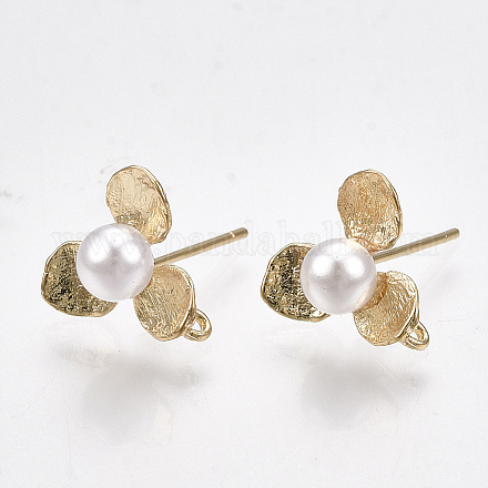 Brass Stud Earring Findings X-KK-S348-232-1
