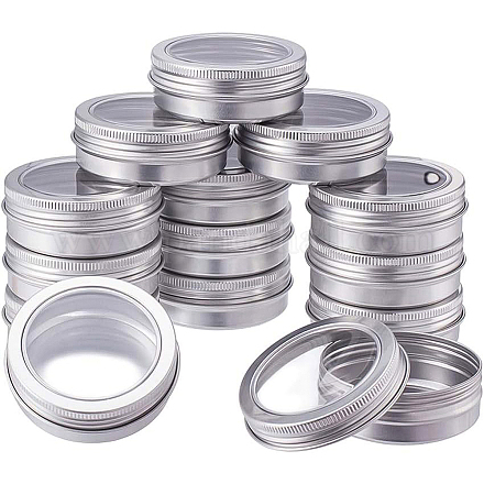 BENECREAT 14 Pcs 60ml Aluminum Tin Jars CON-BC0004-25-60ml-1