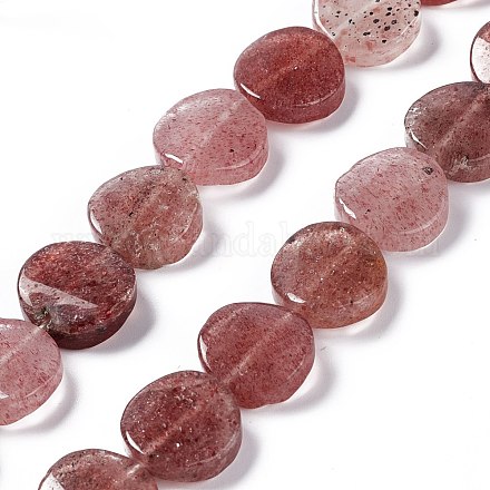 Chapelets de perles aux fraises en quartz naturel G-O120-10-1
