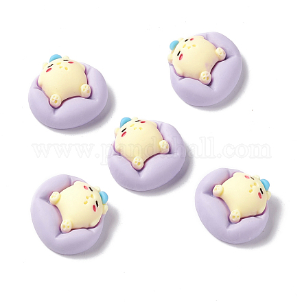Opaque Resin Cabochons RESI-G036-D01-1