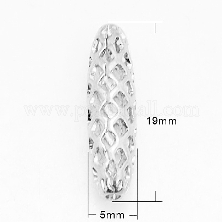 Messing filigranen Perlen X-KK-H737-19x5mm-S-1