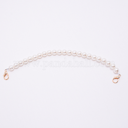Poignées de sac de perles rondes en acrylique blanc FIND-TAC0006-24G-02-1