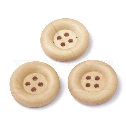 4-Hole Wooden Buttons WOOD-S040-39-1