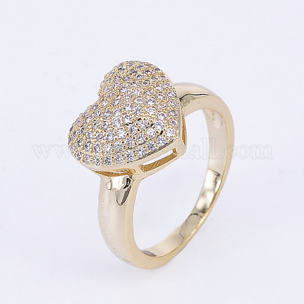 Brass Micro Pave Cubic Zirconia Finger Rings RJEW-E145-55G-18mm-1