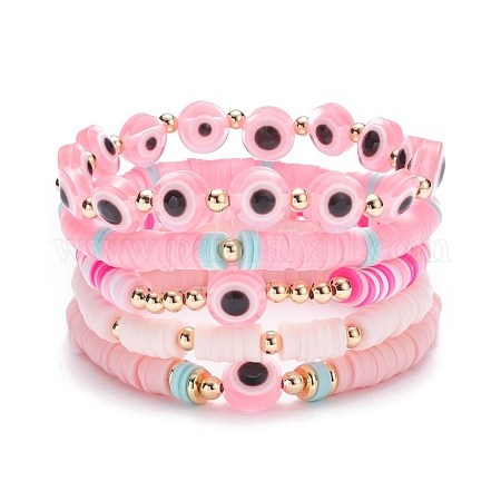 Taichell 8Pcs Clay Bead Preppy Bracelet for Teen Girls Preppy Bracelets Kit  Preppy Y2k Jewelry Accessories Y2k Beaded Bracelets for Summer