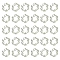 100Pcs CCB Plastic Bead Frame, Flower, Platinum, 12x11.5x3.5mm, Hole: 1.6mm