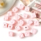 Opaque Acrylic Beads, Cube, Pink, 14x14x14mm