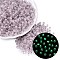 FGB Grade A Transparent Glass Seed Beads, Rondelle, Luminous Glow in the Dark, Center Dyed, Faceted, Old Rose, 4x3mm, Hole: 1.2~1.6mm, about 6081pcs/pound