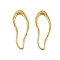 304 Stainless Steel Linking Rings, Irregular Shape, PVD Vacuum Plating, Real 18K Gold Plated, 31x12.5x2.5mm, Inner Diameter: 26x8.5mm