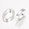 Iron Linking Rings, Oval, Silver Color Plated, 10x7x2mm
