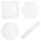 4Pcs 4 Styles Acrylic Color Palette Boards, Nail Art Display Boards, Mixed Shapes, 9~18x3~10.5x0.25~0.3cm, 1pc/style