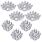 Glass Clothing Patches, Peacock Tail, Clear, 39x59x6mm