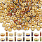300pcs 10 Colors Brass Rhinestone Spacer Beads, Grade A, Rondelle, 8x3.5mm, Hole: 2mm, Mixed Color, 6x3mm, Hole: 1mm, 30pcs/color