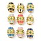 Barrel Brass Micro Pave Cubic Zirconia Spacer Beads, with Enamel, Long-Lasting Plated, Rack Plating, Lead Free and Cadmium Free, Real 18K Gold Plated, Mixed Color, 11.5x14.5mm, Hole: 3.5mm