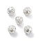 Alloy Hollow Beads, Round with Gender Sign, Cadmium Free & Lead Free, Silver, 8x7~8mm, Hole: 1.5~2mm