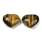 Heart Natural Tiger Eye Palm Stones, Anxiety Healing Pocket Thumb Stone, 24.5x30~31x17mm