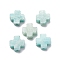 Natural Amazonite Beads, Cross, 8x8x3mm, Hole: 1.2mm