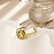 Stainless Steel Micro Pave Cubic Zirconia Adjustable Open Cuff Rings for Women, Round, Real 18K Gold Plated, Yellow, Round: 10.46mm