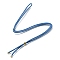 2.5MM Adjustable Braided Nylon Cords Necklace Making, with Golden Brass Finding, Steel Blue, 27.56 inch(70cm)