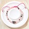 Brass Beaded Bracelets, with Cubic Zirconia and Natural Rose Quartz, Cadmium Free & Lead Free, Rack Plating, Platinum, Inner Diameter: 2~3-1/4 inch(5.2~8.3cm)