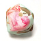 Silicone Beads, Hexagon with Pattern, Aquamarine, 14x14x14mm, Hole: 2.5mm