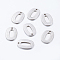 Tarnish Resistant 201 Stainless Steel Pendants, Stainless Steel Color, Number 0, 11x7x0.7mm, Hole: 0.5mm