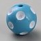 Acrylic Beads, Round, Deep Sky Blue, 19.5mm, Hole: 2.5mm