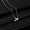 Alloy Letter Heart Pendant Necklaces for Women, Golden, Letter J, 15.75 inch(40cm)
