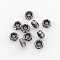 Brass Rhinestone Spacer Beads, Grade AAA, Straight Flange, Nickel Free, Gunmetal, Rondelle, Crystal, 5x2.5mm, Hole: 1mm
