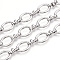 Iron Oval Link Chains, Soldered, with Spool, Platinum, 14x10x2mm, about 32.81 Feet(10m)/Roll