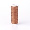 Waxed Polyester Cord, Micro Macrame Cord, for Leather Project, Bracelet Making, Shoe Reparing, Bookbinding, Flat, Chocolate, 0.8mm, about 32.8 yards(30m)/roll