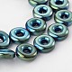 Electroplate Non-magnetic Synthetic Hematite Donut Bead Strands G-L368-14D-1