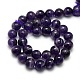 Natural Amethyst Round Bead Strands G-L170-12mm-02-2