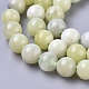 Brins de perles de jade de Sinkiang naturel X-G-L538-036-6mm-2