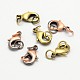 Brushed Eco-Friendly Brass Lobster Claw Clasps KK-M154-39-C-NR-1