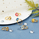 Sunnyclue 40 kit d'ébauches de bagues réglables comprenant 40 plateaux de réglage des ébauches de bagues et 40 cabochons en verre transparents demi-ronds pour la fabrication de bijoux. DIY-SC0015-73-4