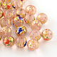 Mixed Flower Picture Printed Glass Round Beads GFB-R004-12mm-M18-1