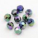 Plating Plastic Acrylic Faceted Round Beads PACR-L002-5mm-M-1